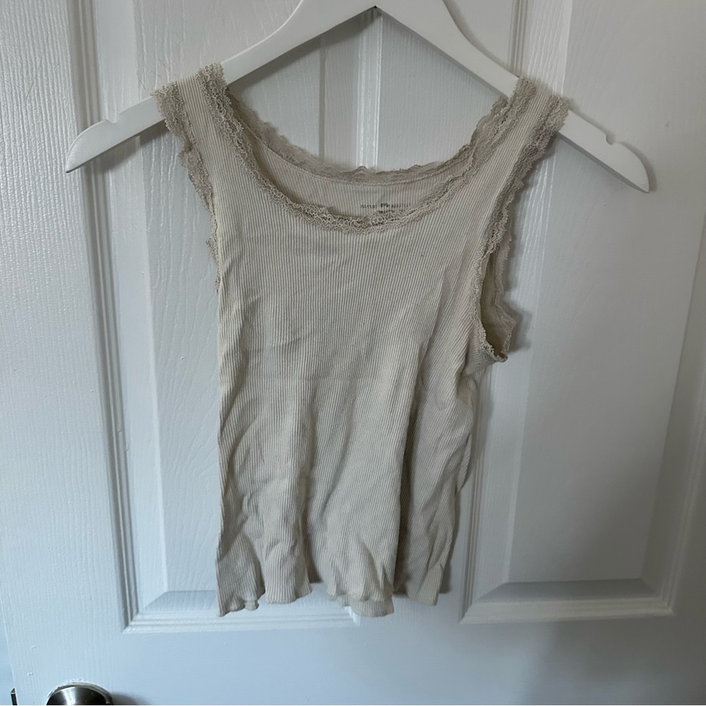 Tan Ribbed Tank Top - Picture 1 of 5
